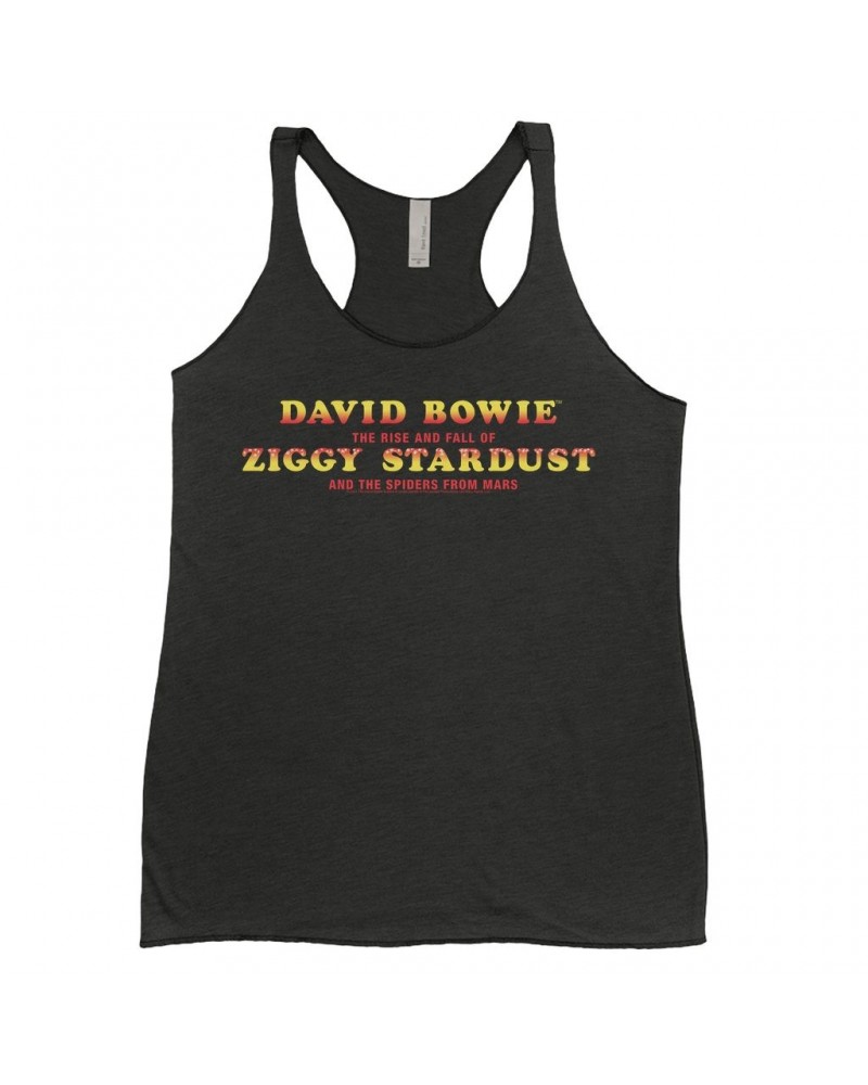 David Bowie Ladies' Tank Top | The Rise And Fall Of Ziggy Stardust Logo Shirt $14.19 Shirts