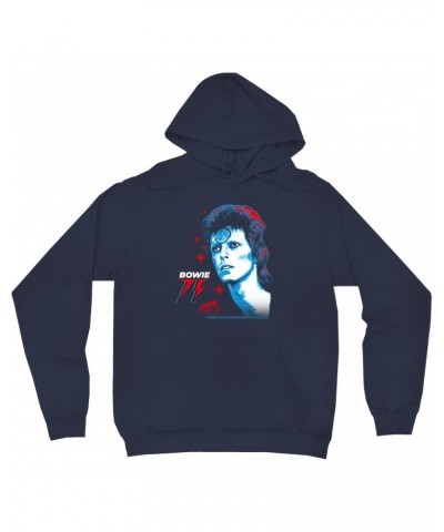 David Bowie Hoodie | Ziggy Stardust Celebrating 75th Hoodie $14.78 Sweatshirts