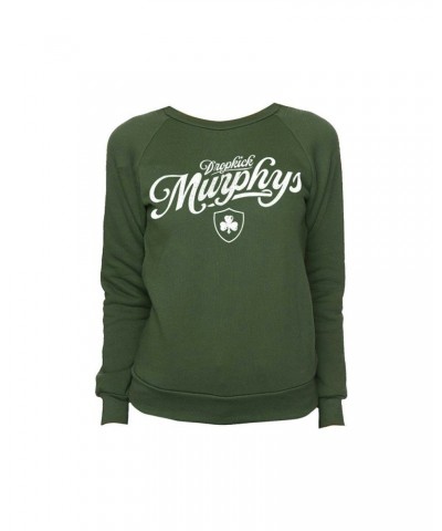 Dropkick Murphys Script Women's Crewneck Sweatshirt (Green) $25.20 Sweatshirts