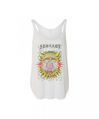 Sublime Mind-Blown Sun Women's White Flowy Tank $11.38 Shirts