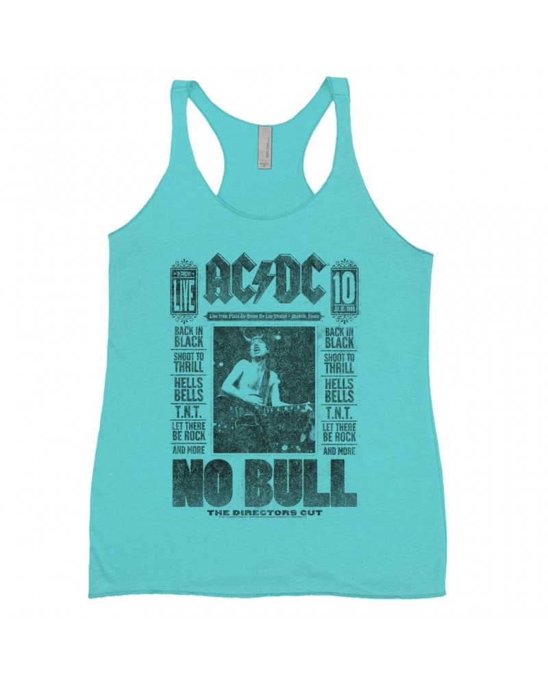 AC/DC Bold Colored Racerback Tank | No Bull Album Cover Design Distressed Shirt $11.29 Shirts