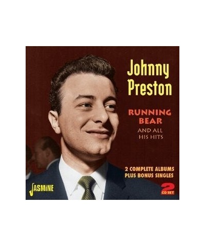 Johnny Preston RUNNING BEAR & ALL HIS HITS-2 COMPLETE ALBUMS PLUS CD $4.29 CD