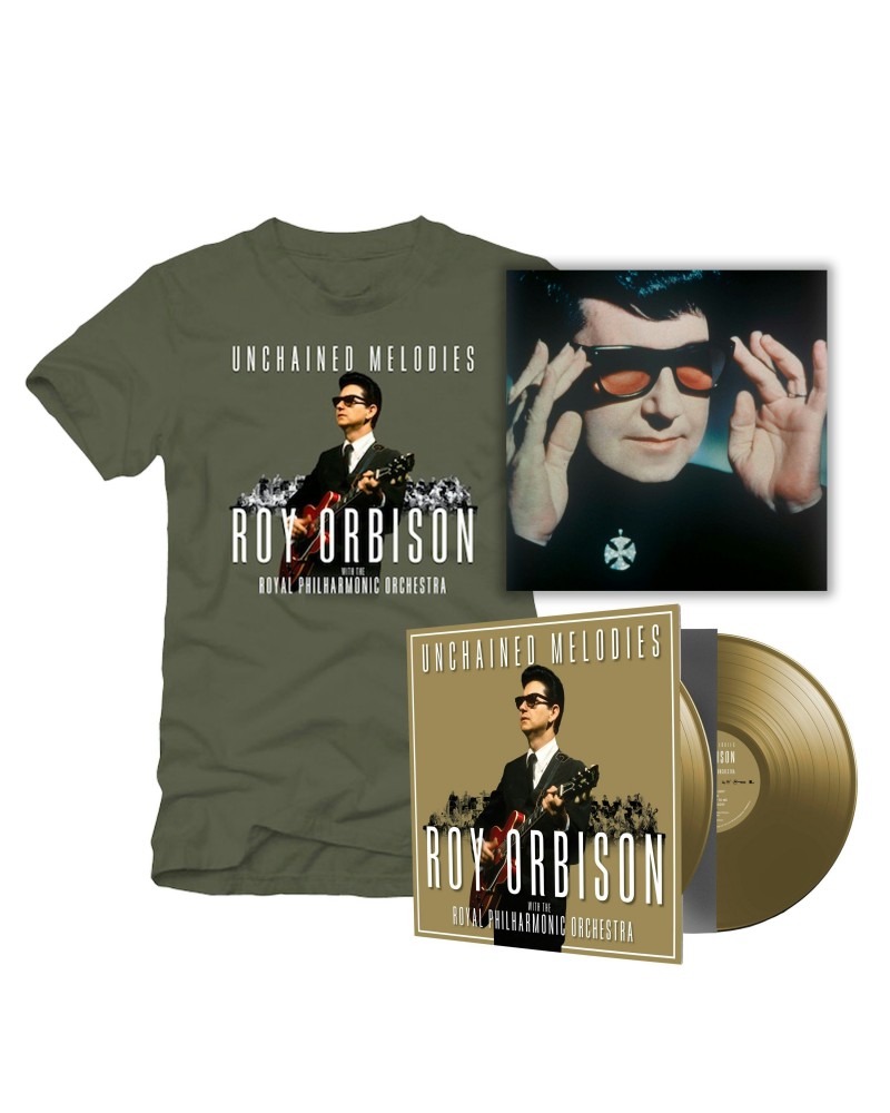 Roy Orbison Exclusive Limited Gold 2LP + T-Shirt + Numbered Limited Edition 12" x 12" Print $31.73 Vinyl