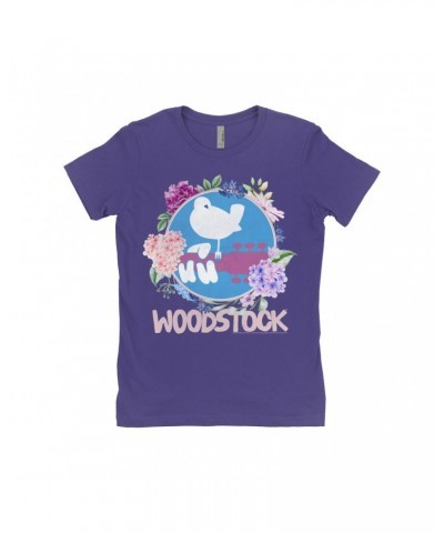 Woodstock Ladies' Boyfriend T-Shirt | Floral Shirt $12.23 Shirts