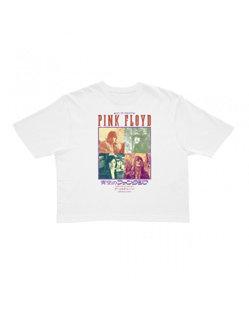 Pink Floyd Ladies' Crop Tee | Point Me To The Sky Asia Distressed Crop T-shirt $9.70 Shirts