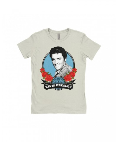 Elvis Presley Sun Records Ladies' Boyfriend T-Shirt | In Roses Distressed Sun Records Shirt $10.98 Shirts