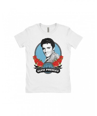 Elvis Presley Sun Records Ladies' Boyfriend T-Shirt | In Roses Distressed Sun Records Shirt $10.98 Shirts