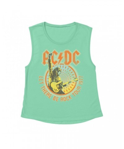 AC/DC Ladies' Muscle Tank Top | Let There Be Rock Tour 1977 Shirt $12.52 Shirts