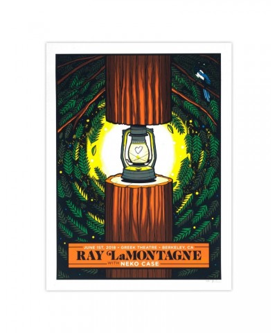 Ray LaMontagne Part Of The Light Tour 2018 - 6/1 Berkeley CA Poster $10.20 Decor