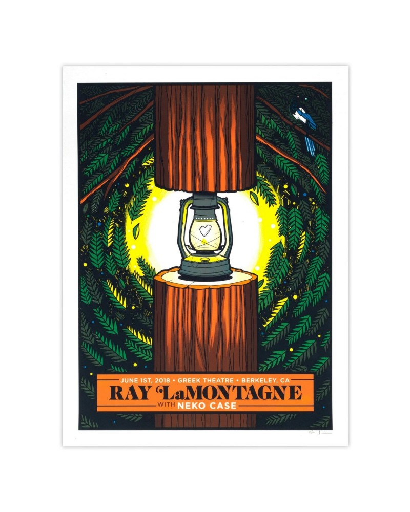 Ray LaMontagne Part Of The Light Tour 2018 - 6/1 Berkeley CA Poster $10.20 Decor