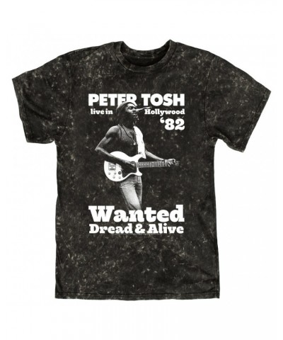 Peter Tosh T-shirt | Live In Hollywood '82 Mineral Wash Shirt $11.68 Shirts