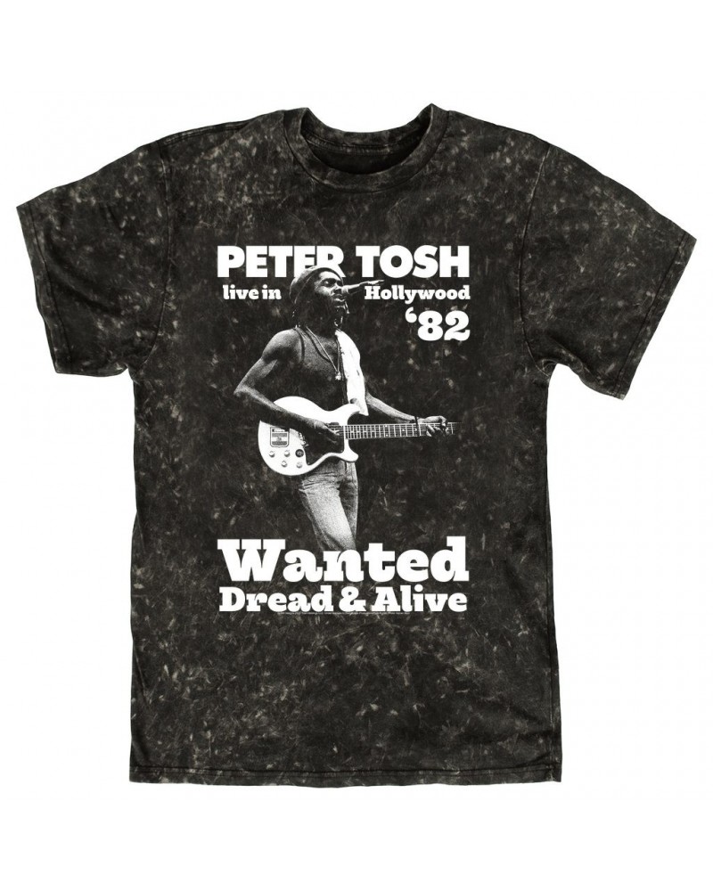 Peter Tosh T-shirt | Live In Hollywood '82 Mineral Wash Shirt $11.68 Shirts