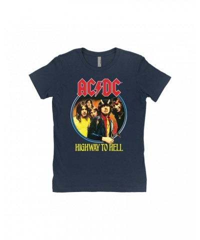 AC/DC Ladies' Boyfriend T-Shirt | Highway To Hell Group Design Shirt $7.73 Shirts