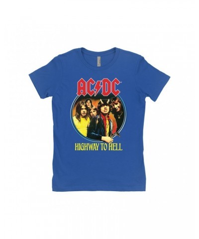 AC/DC Ladies' Boyfriend T-Shirt | Highway To Hell Group Design Shirt $7.73 Shirts