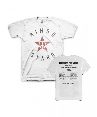 Ringo Starr Peace Star White Tour T-Shirt $13.20 Shirts