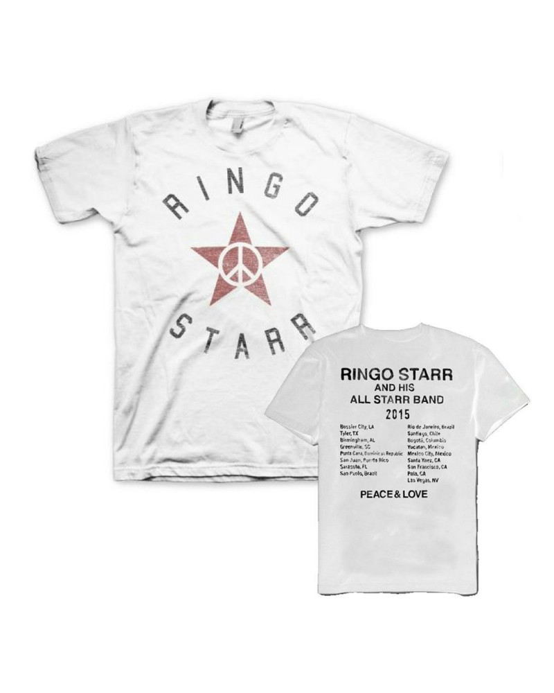 Ringo Starr Peace Star White Tour T-Shirt $13.20 Shirts