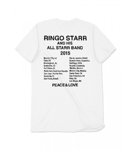 Ringo Starr Peace Star White Tour T-Shirt $13.20 Shirts