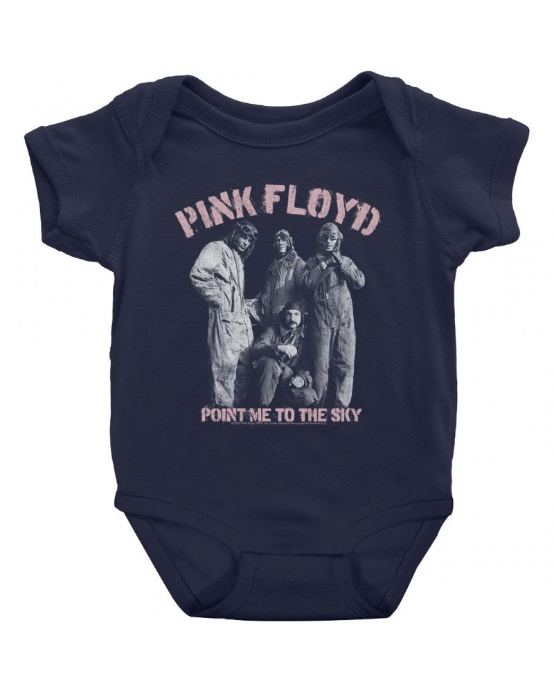 Pink Floyd Baby Short Sleeve Bodysuit | Point Me To The Sky Pink Design Distressed Bodysuit $8.98 Kids