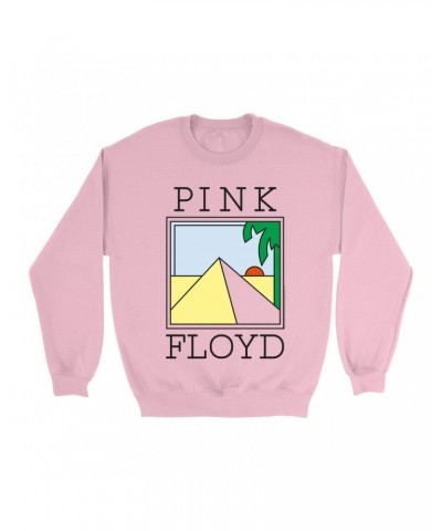 Pink Floyd Bright Colored Sweatshirt | Pyramid Art Sweatshirt $15.03 Sweatshirts