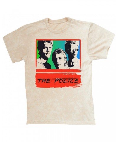 The Police T-shirt | Red Rainbow Ombre Synchronicity Mineral Wash Shirt $11.98 Shirts