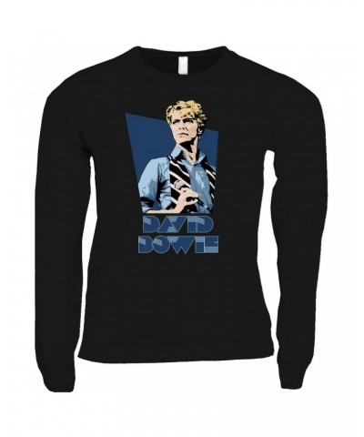 David Bowie Long Sleeve Shirt | Bowie 1983 Concert Illustration Shirt $14.38 Shirts