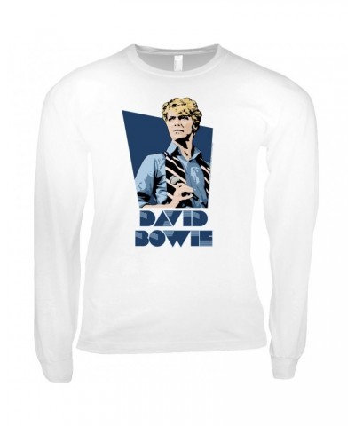 David Bowie Long Sleeve Shirt | Bowie 1983 Concert Illustration Shirt $14.38 Shirts