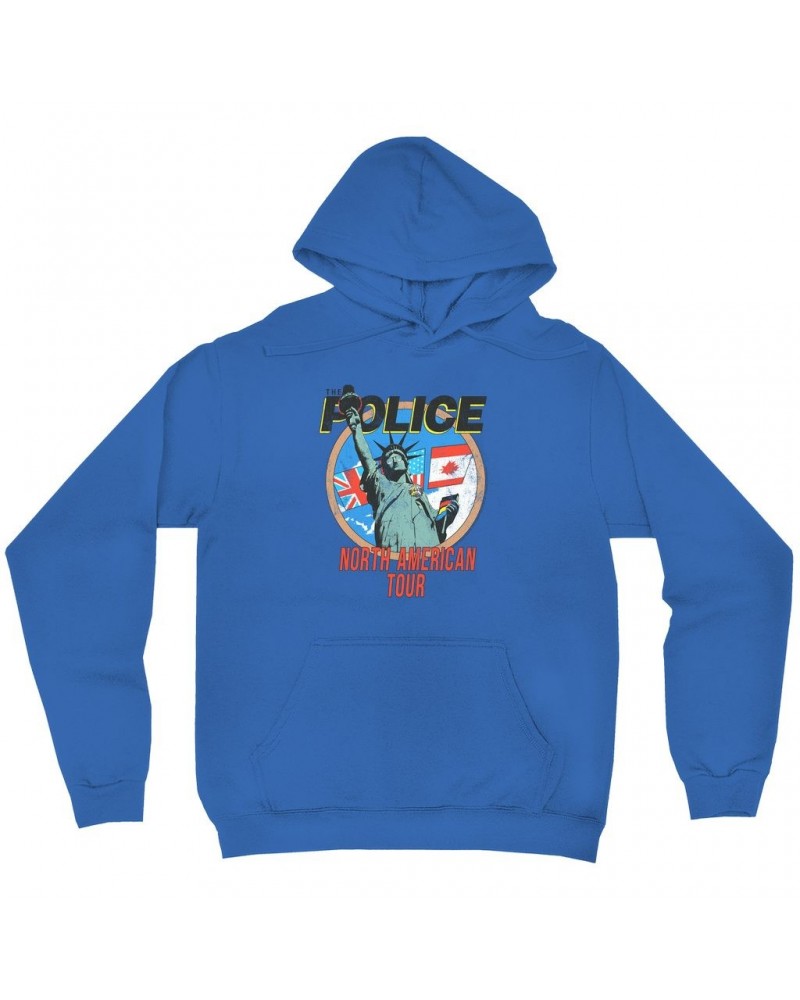 The Police Hoodie | North America 1983 Colorful Concert Promotion Distressed Hoodie $19.18 Sweatshirts