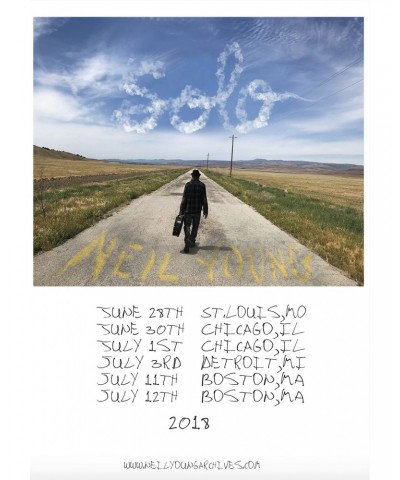 Neil Young Solo 2018 Poster $10.00 Decor