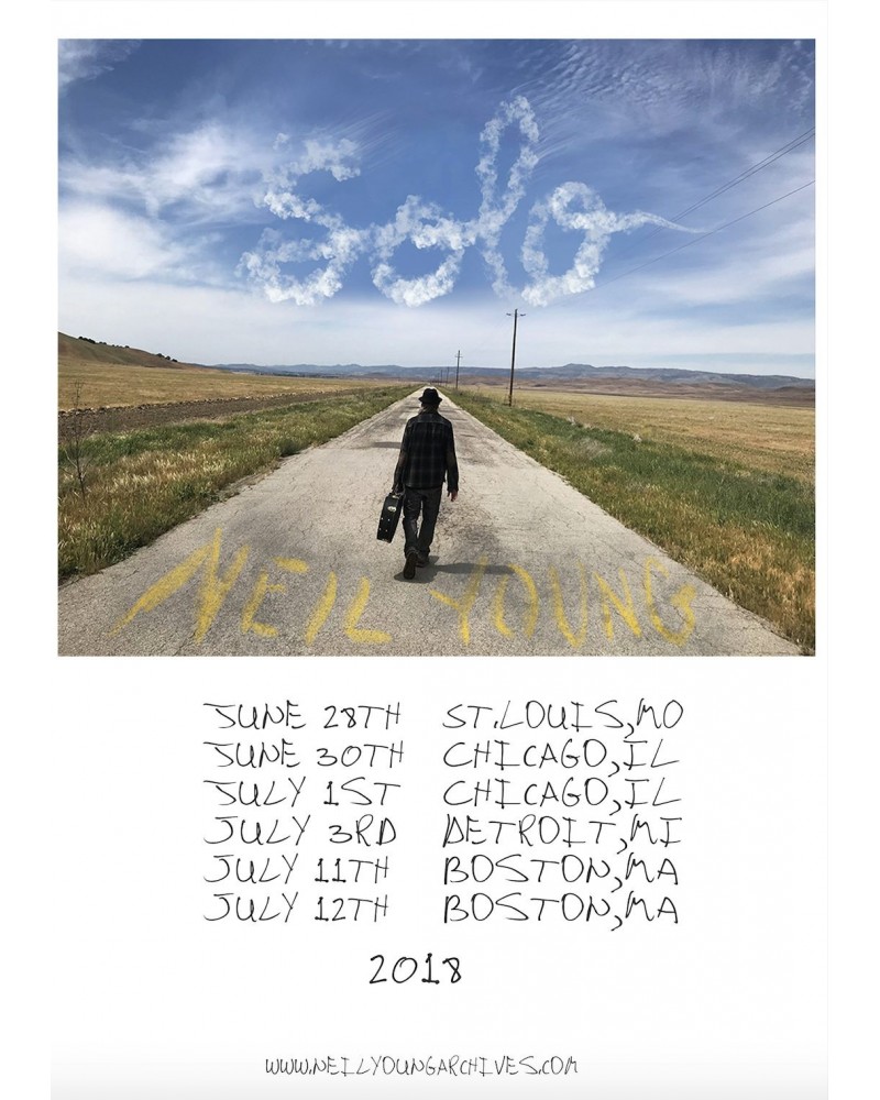 Neil Young Solo 2018 Poster $10.00 Decor