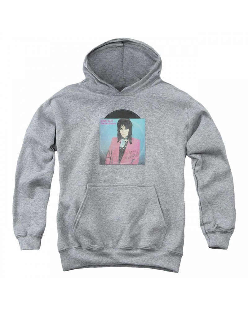 Joan Jett & the Blackhearts Youth Hoodie | ROCK N ROLL 45 Pull-Over Sweatshirt $11.20 Sweatshirts