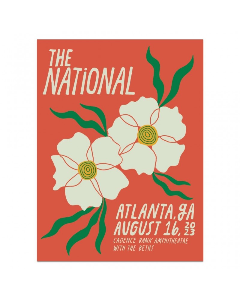 The National Atlanta GA Cadence Bank Amphitheatre Poster - August 16 2023 $9.00 Decor
