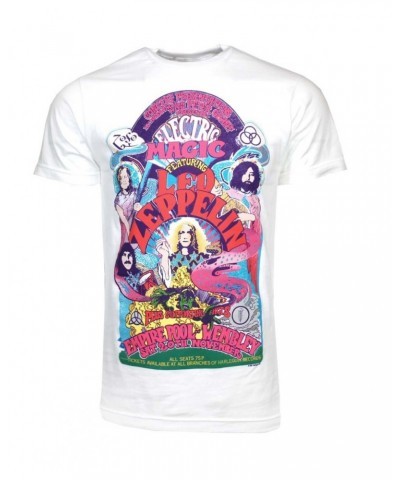Led Zeppelin T Shirt | Led Zeppelin Colorful Electric Magic White T-Shirt $6.18 Shirts