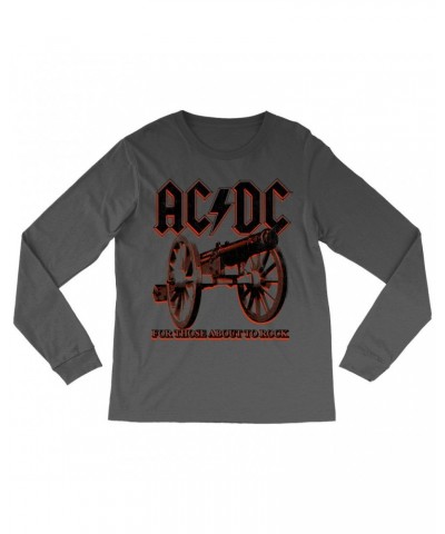 AC/DC Long Sleeve Shirt | Neon For Those About To Rock Cannon Shirt $11.38 Shirts