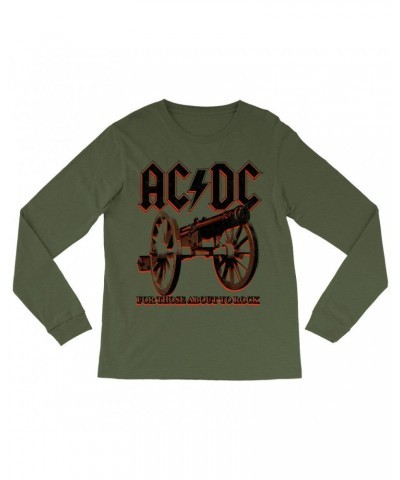 AC/DC Long Sleeve Shirt | Neon For Those About To Rock Cannon Shirt $11.38 Shirts
