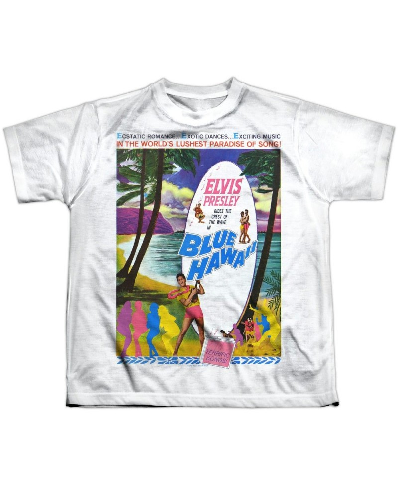 Elvis Presley Youth Shirt | BLUE HAWAII Sublimated Tee $6.30 Kids