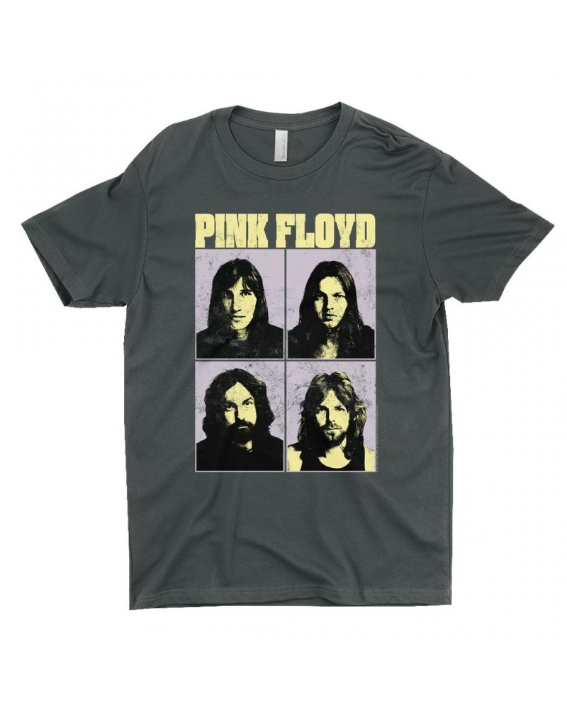 Pink Floyd T-Shirt | Meddle Group Photo Pastel Image Distressed Shirt $9.73 Shirts